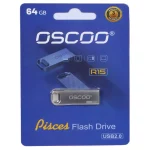 فلش مموری OSCOO USB2.0 مدل R15 ظرفیت 64 گیگابایت - نقره ای (گارانتی سورین)