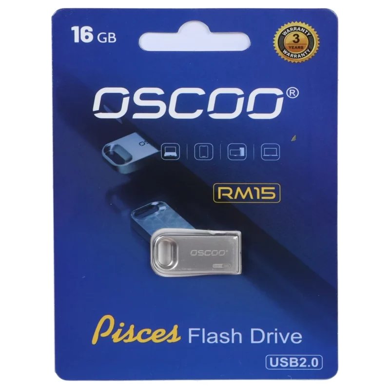 فلش مموری OSCOO USB2.0 مدل RM15 ظرفیت 16 گیگابایت - نقره ای (گارانتی سورین) - تصویر 2