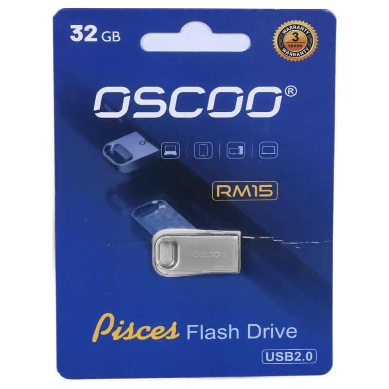 فلش مموری OSCOO USB2.0 مدل RM15 ظرفیت 32 گیگابایت - نقره ای (گارانتی سورین) - تصویر 2