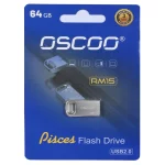 فلش مموری OSCOO USB2.0 مدل RM15 ظرفیت 64 گیگابایت - نقره ای (گارانتی سورین)
