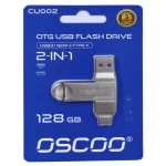 فلش مموری OSCOO USB3.1 Type-C مدل CU002 ظرفیت 128 گیگابایت - نقره ای (گارانتی سورین)