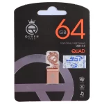 فلش مموری Queen tech USB3.2 مدل QUAD ظرفیت 64GB - رزگلد (گارانتی مادام العمر شرکت آی تین)
