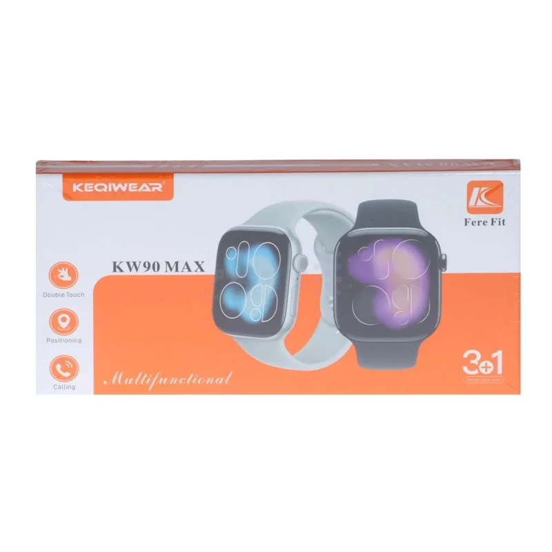 پک ساعت هوشمند KEQIWEAR مدل KW90 Max - طلایی - تصویر 3