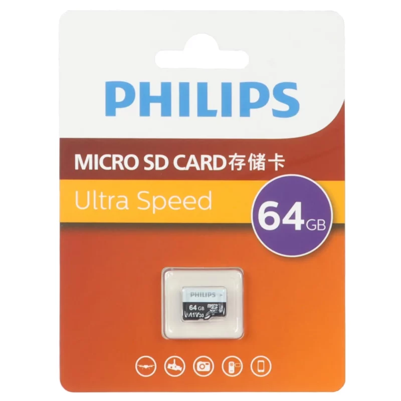 PHILIPS Ultra MicroSDXC Class 10 U3 - 64GB (گارانتی IPM) - تصویر 2