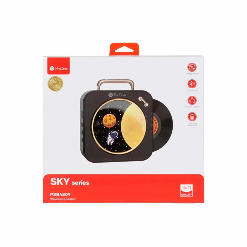 اسپیکر بی سیم شارژی 8 وات ProOne مدل SKY series PSB4809 - مشکی (قابلیت چراغ خواب) - تصویر 9
