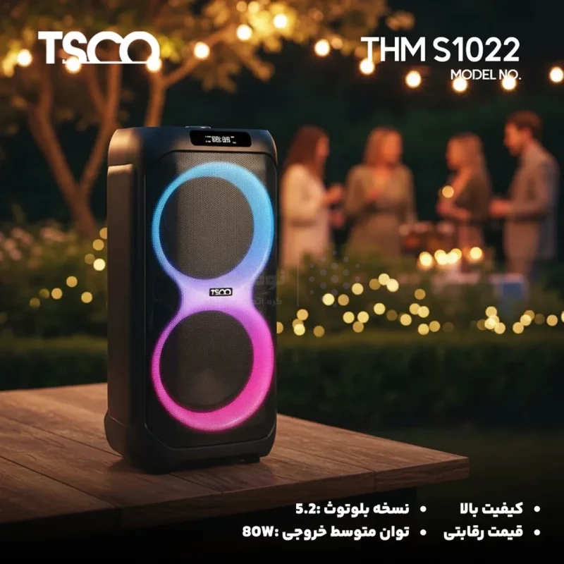 اسپیکر بی سیم TSCO مدل THM-S1022 80W - مشکی - تصویر 6