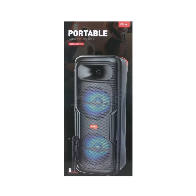 اسپیکر بی سیم Kbroad مدل KTS-2036 20W - مشکی - ASP (گارانتی شش ماهه آروین سپهر) - تصویر 6