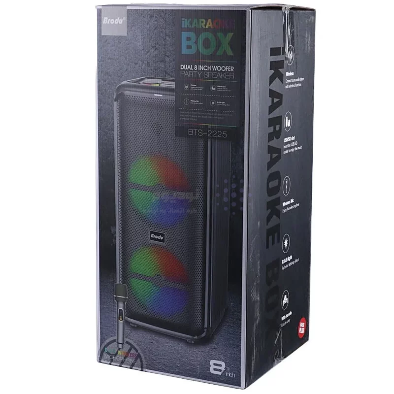 اسپیکر بی سیم Brodu مدل BTS-2225 75W - مشکی - ASP (گارانتی شش ماهه آروین سپهر) - تصویر 16