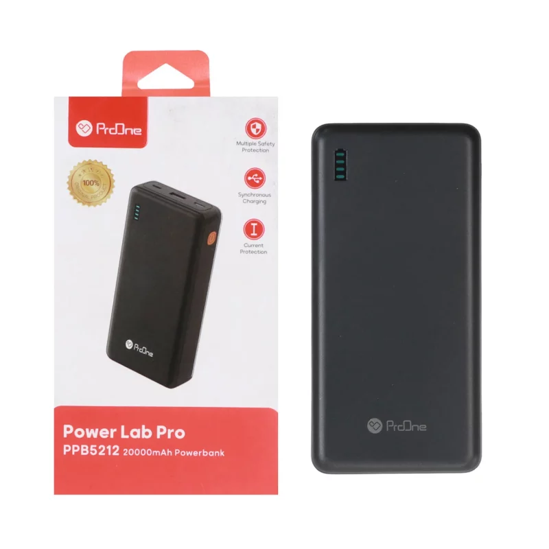 پاوربانک فست شارژ ProOne 20000mAh مدل PPB5212 Power Lab Pro - مشکی - تصویر 2