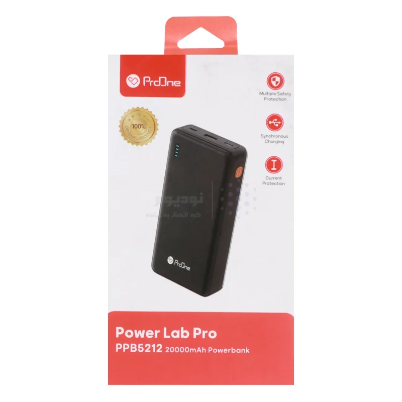 پاوربانک فست شارژ ProOne 20000mAh مدل PPB5212 Power Lab Pro - مشکی - تصویر 5