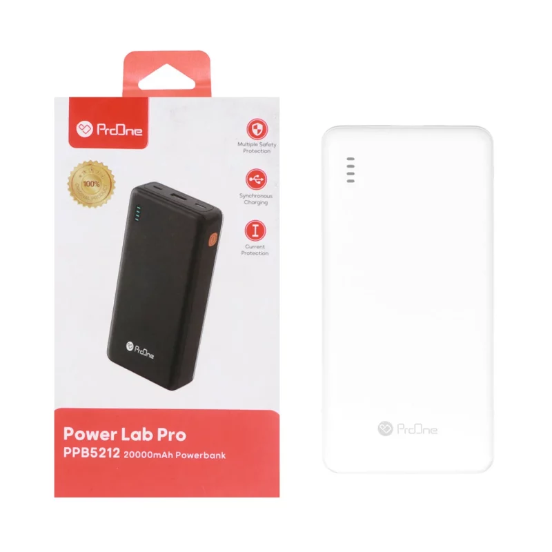 پاوربانک فست شارژ ProOne 20000mAh مدل PPB5212 Power Lab Pro - سفید - تصویر 2
