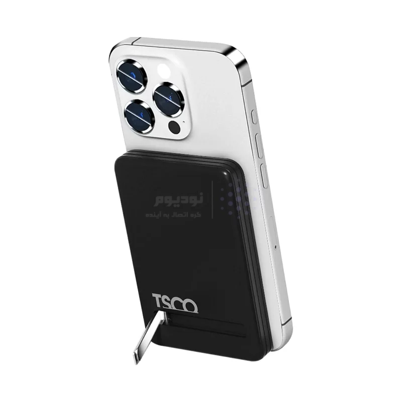 پاوربانک وایرلس فست شارژ TSCO 10000mAh مدل TP 1009W 20W - مشکی - تصویر 5