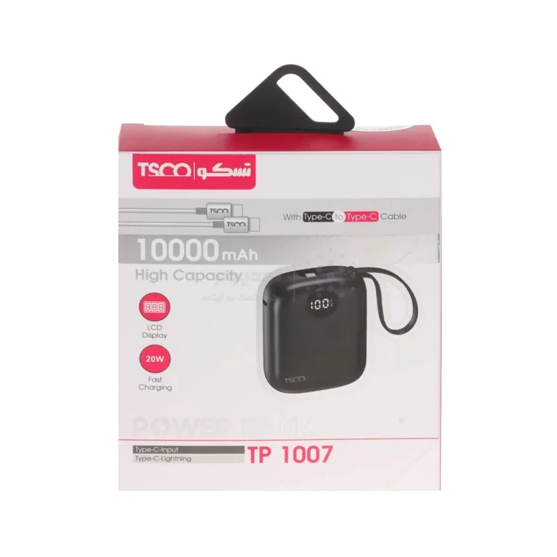 پاوربانک فست شارژ TSCO 10000mAh مدل TP 1007 20W - مشکی - تصویر 6
