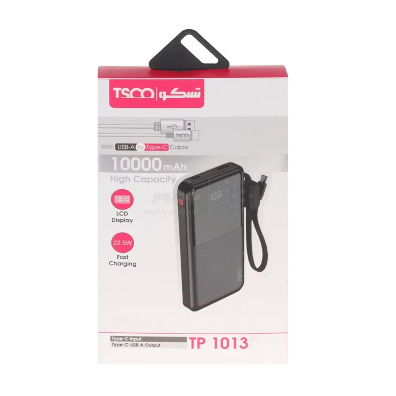 پاوربانک فست شارژ TSCO 10000mAh مدل TP 1013 22.5W - مشکی (گارانتی 12 ماهه TSCO) - تصویر 6