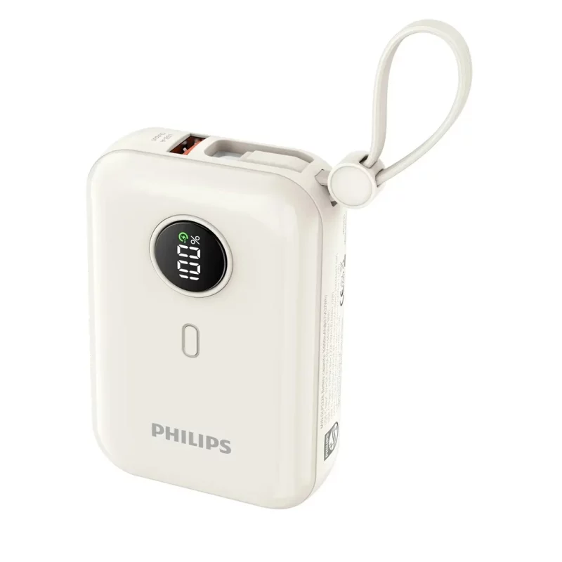 پاوربانک PD و فست شارژ Philips 10000mAh مدل DLP2228CW 22.5W - سفید (گارانتی دوساله سی آوا) - تصویر 2