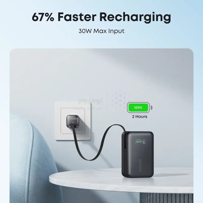 پاوربانک فست شارژ Anker 10000mAh مدل A1638H21 45W - سفید (گارانتی 18 ماهه شرکتی) - تصویر 6