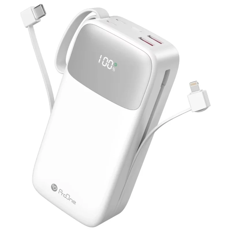 پاوربانک PD و فست شارژ ProOne 30000mAh مدل Volto 30 PPB5304 22.5W - سفید - تصویر 2