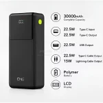 پاوربانک PD و فست شارژ KPG 30000mAh مدل PD-39 22.5W - مشکی - kZN (گارانتی شش ماهه Kezen) - تصویر 3