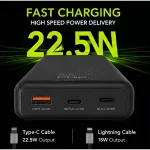 پاوربانک PD و فست شارژ KPG 30000mAh مدل PD-39 22.5W - مشکی - kZN (گارانتی شش ماهه Kezen) - تصویر 6