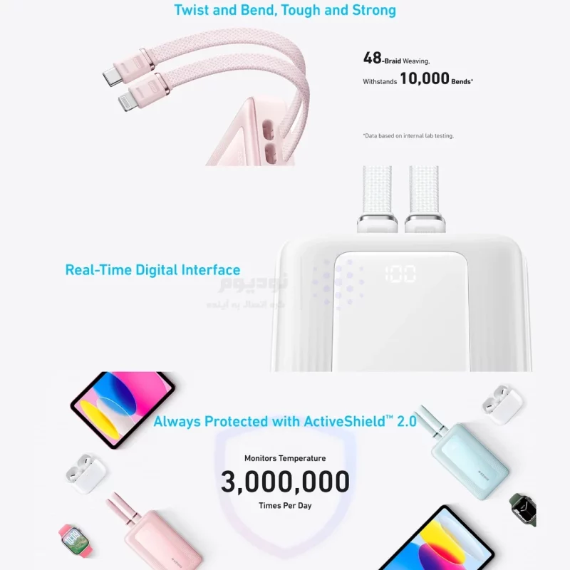 پاور بانک فست شارژ Anker 30W 20000mAh مدل A1681H31 30W - آبی (گارانتی یکساله شرکتی) - تصویر 5
