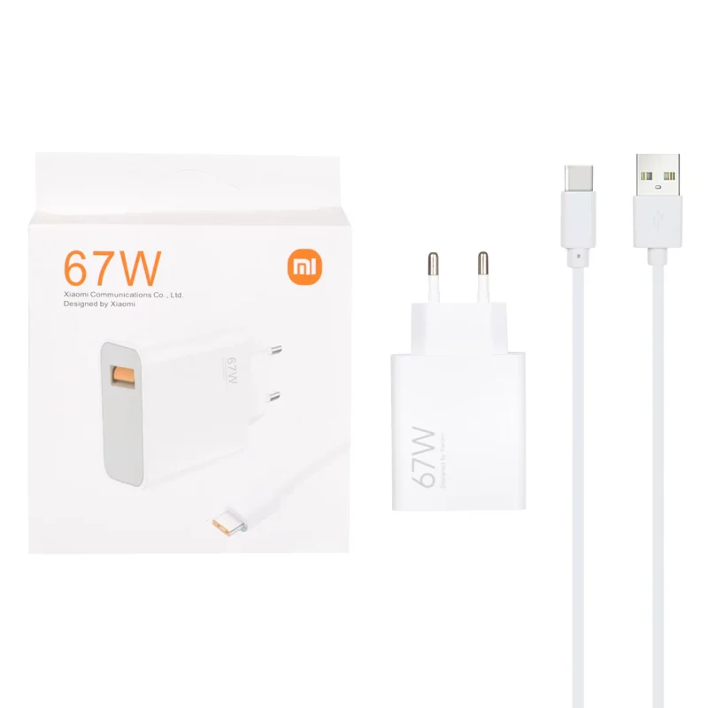 شارژر دیواری 67W فست تک پورت Xiaomi مدل MDY-12-ES به همراه کابل شارژ Type-C - سفید - MMS (گارانتی شش ماهه YA) - تصویر 2