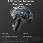 شارژر فندکی PD و فست دو پورت و گیرنده بلوتوثی Yesido FM PLAYERمدل Y70 15W - مشکی (گارانتی 12 ماه تعویض نیکان همراه) - تصویر 6