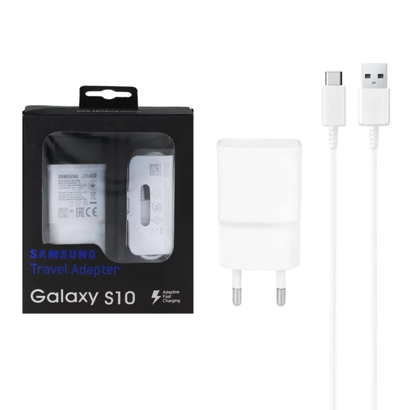 شارژر دیواری تک پورت SAMSUNG مدل TA20C S10 - سفید - به همراه کابل YSP - Type-C - تصویر 2