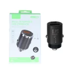 شارژر فندکی PD و فست دو پورت مدل C21 60W - خاکستری - RYL