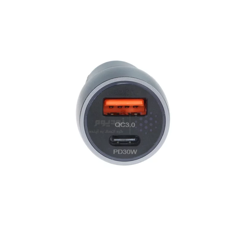 شارژر فندکی PD و فست دو پورت مدل C15 60W - طوسی - RYL - تصویر 4