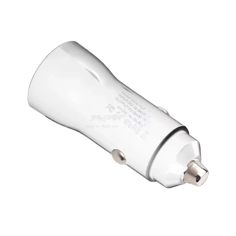 شارژر فندکی PD و فست دو پورت مدل WKN-703 20W - سفید - RYL - تصویر 3