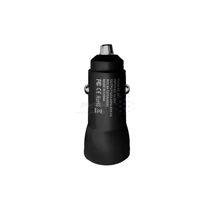 شارژر فندکی PD و فست دو پورت مدل AK-243 45W - مشکی - RYL - تصویر 3