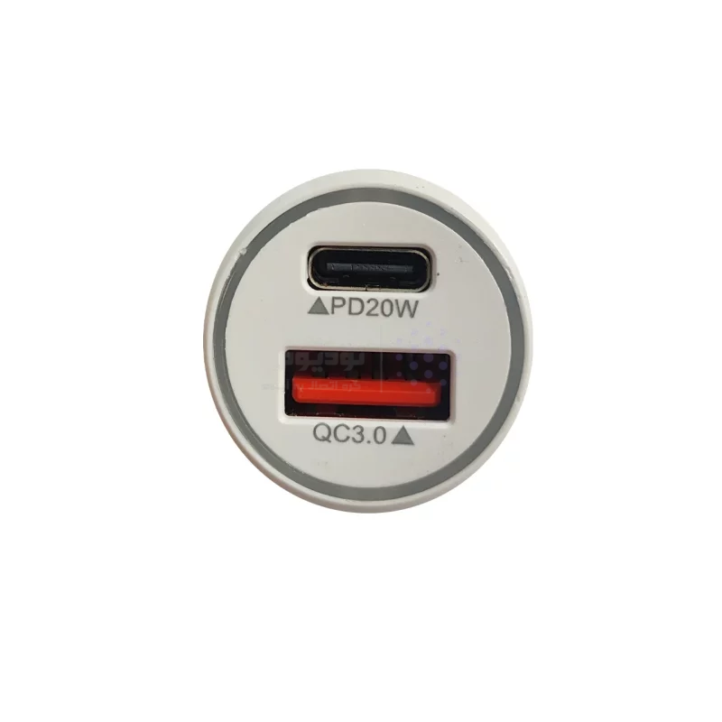 شارژر فندکی PD و فست دو پورت مدل AK-243 45W - سفید - RYL - تصویر 4