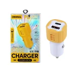 شارژر فندکی PD و فست دو پورت مدل CC-78 60W - سفید زرد - RYL