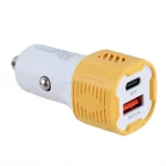 شارژر فندکی PD و فست دو پورت مدل CC-78 60W - سفید زرد - RYL - تصویر 3