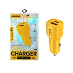 شارژر فندکی PD و فست دو پورت مدل CC-78 60W - زرد - RYL