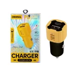 شارژر فندکی PD و فست دو پورت مدل CC-78 60W - مشکی زرد - RYL
