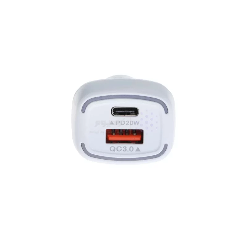 شارژر فندکی PD و فست دو پورت BUKU مدل CH-005 42.5W - سفید - MMS (گارانتی شش ماهه YA) - تصویر 4