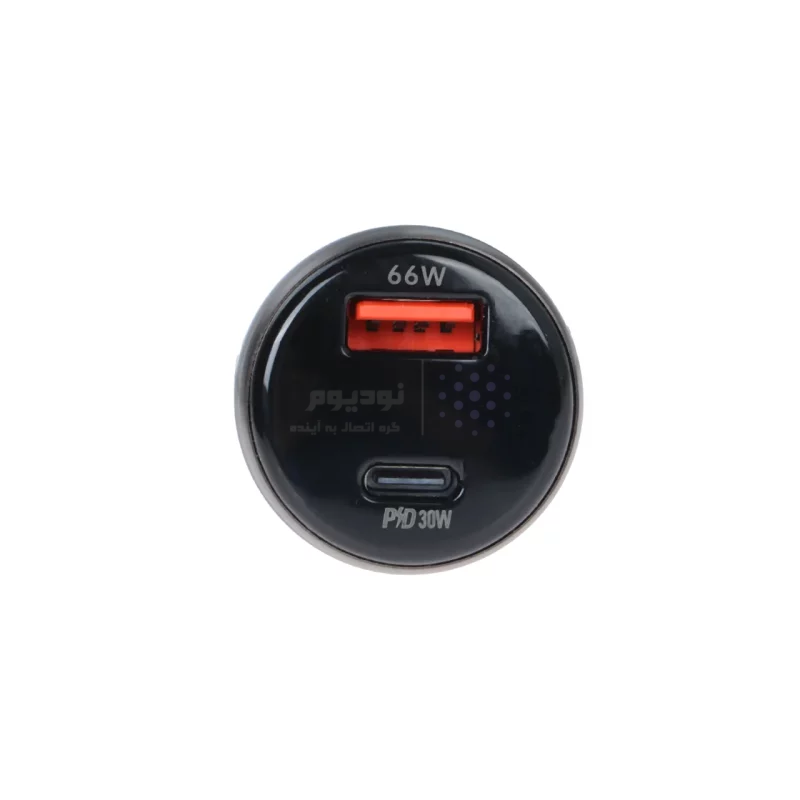شارژر فندکی PD و فست دو پورت Meacces مدل C100T 66W - قهوه ای - تصویر 4