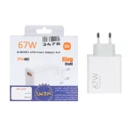 شارژر دیواری فست تک پورت Xiaomi King Cell مدل MDY-12-EH 67W - سفید - ASP (گارانتی شش ماهه آروین)