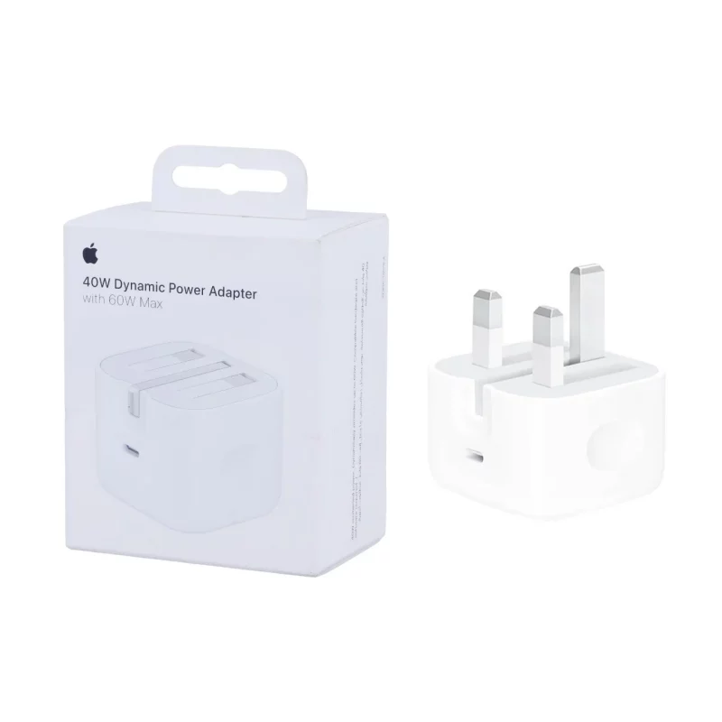 شارژر دیواری سه پین Apple مدل MGTV4ZE/A A3353 40W With 60W Max - سفید - BSA - تصویر 2