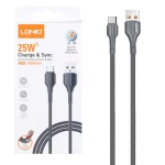 کابل شارژ فست LDNIO Type-C مدل LS851 - خاکستری