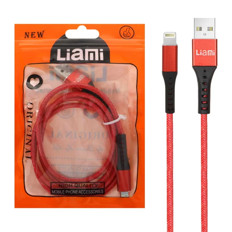 کابل شارژ فست آیفون Liami - قرمز (گارانتی شش ماهه شرکتی) - تصویر 2