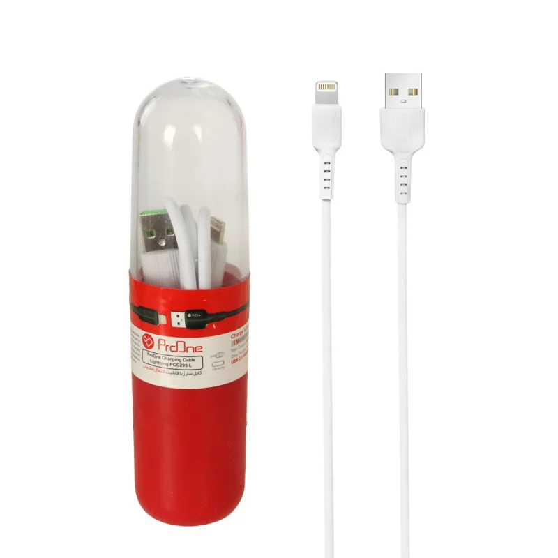 کابل شارژ و دیتا فست آیفون ProOne مدل PCC295L - سفید (بسته 12 عددی) - تصویر 2