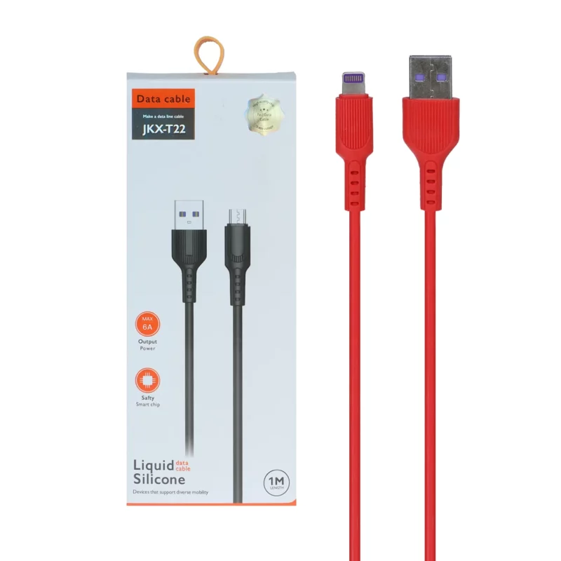 کابل شارژ فست آیفون مدل JKX-T22 - قرمز - AZR (گارانتی شش ماهه AZR) - تصویر 2