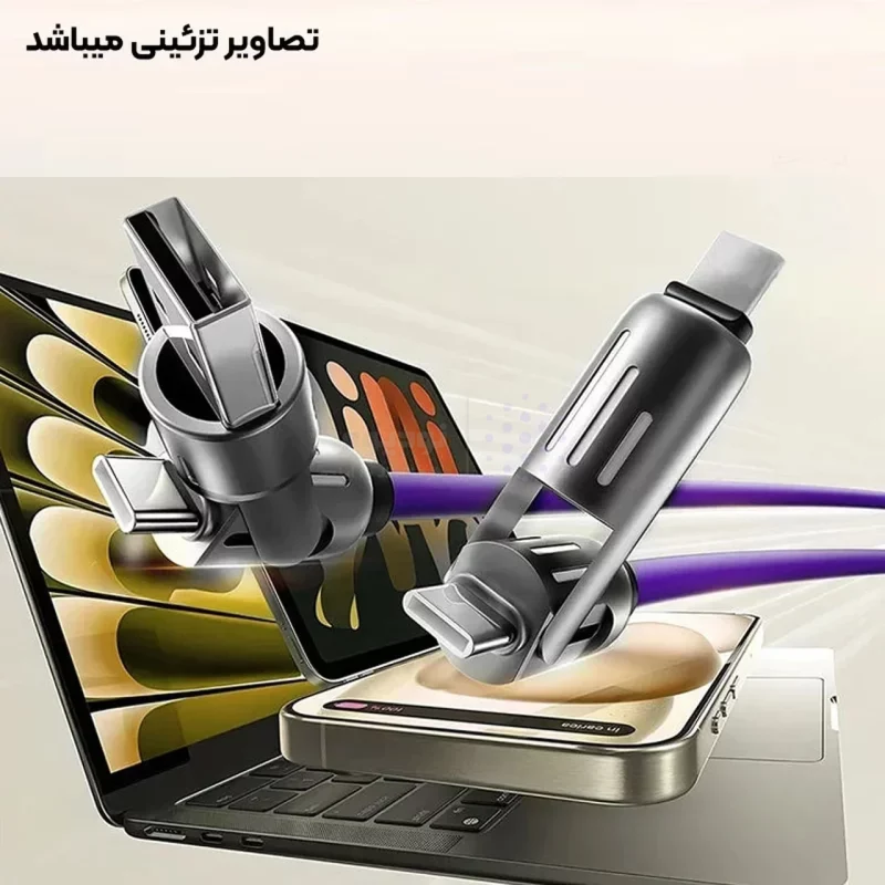 کابل شارژ فست چند کاره FIRSTYOU مدل C059 - مشکی - ASP (گارانتی شش ماهه آروین) - تصویر 3