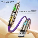 کابل شارژ فست چند کاره FIRSTYOU مدل C059 - مشکی - ASP (گارانتی شش ماهه آروین) - تصویر 4