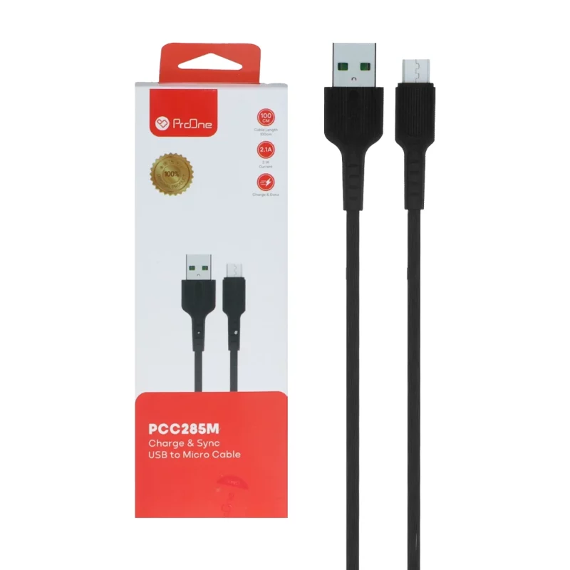 کابل شارژ فست اندروید ProOne مدل PCC285M - مشکی - تصویر 2