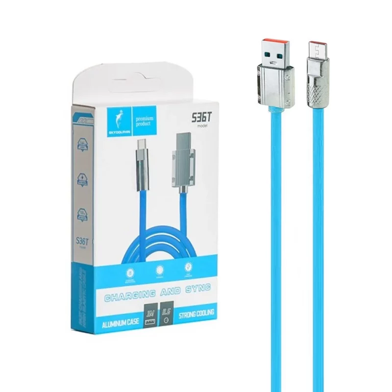 کابل شارژ فست اندروید SKY DOLPHIN مدل S36V - آبی - TCO - تصویر 2