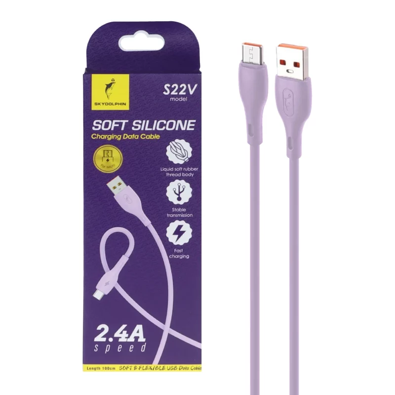 کابل شارژ فست اندروید SKY DOLPHIN مدل S22V - یاسی - TCO - تصویر 2