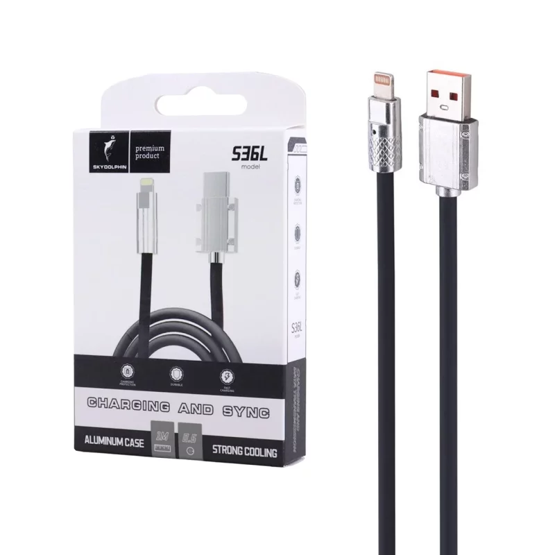 کابل شارژ فست آیفون SKY DOLPHIN مدل S36L - مشکی - TCO - تصویر 2